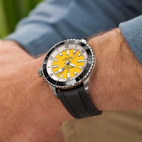 breitling yellow dial|breitling superocean 42 yellow.